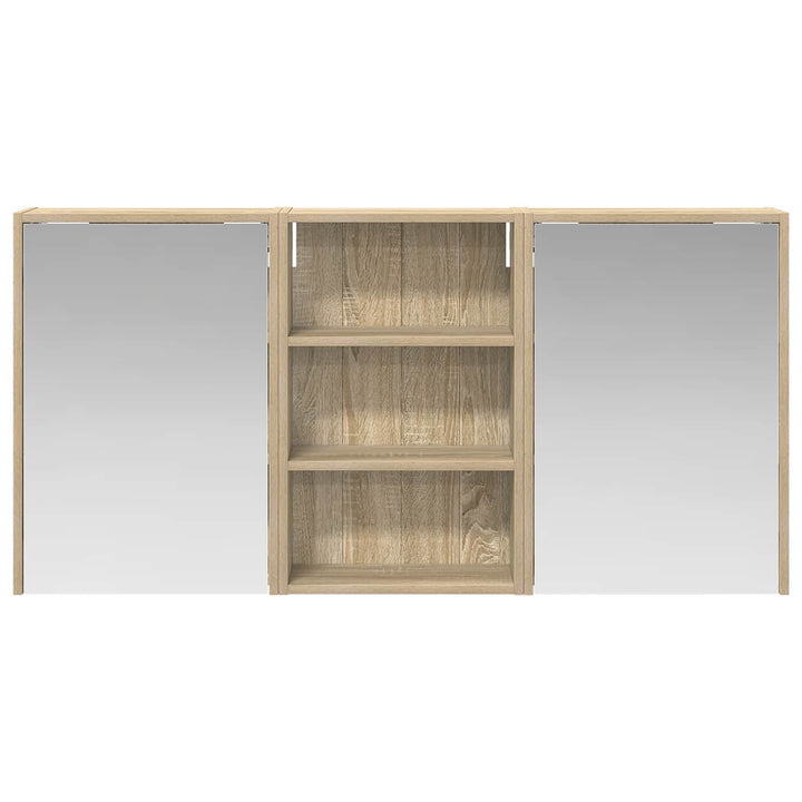 Badeværelsesskabsæt 3 pcs 126 x 16 x 62.5 cm Konstrueret træ