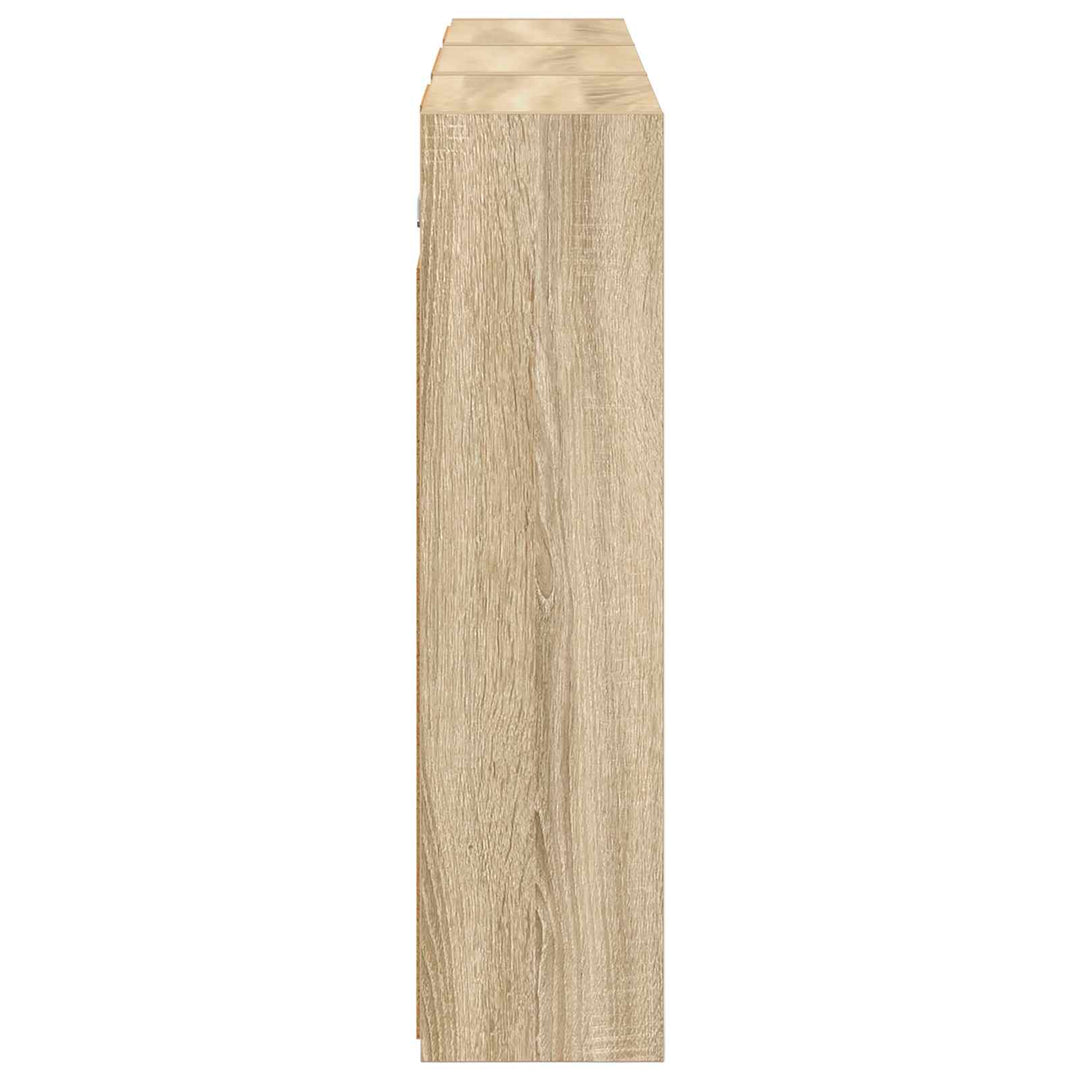 Badeværelsesskabsæt 3 pcs 126 x 16 x 62.5 cm Konstrueret træ