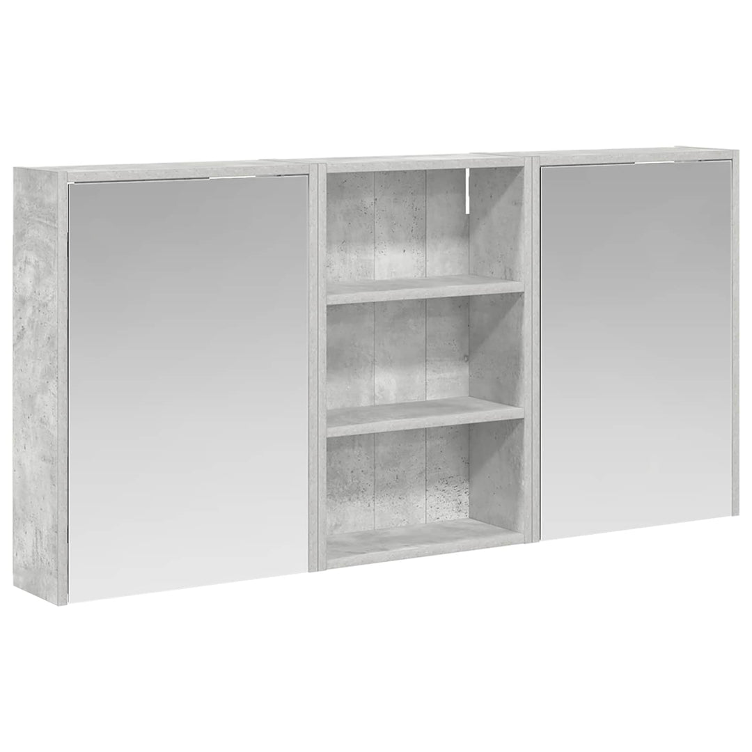 Badeværelsesskabsæt 3 pcs 126 x 16 x 62.5 cm Konstrueret træ
