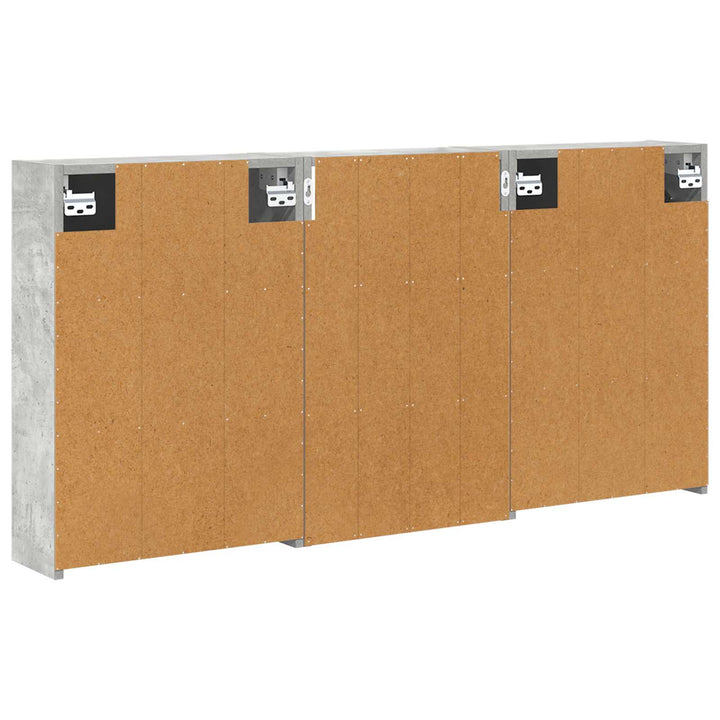 Badeværelsesskabsæt 3 pcs 126 x 16 x 62.5 cm Konstrueret træ