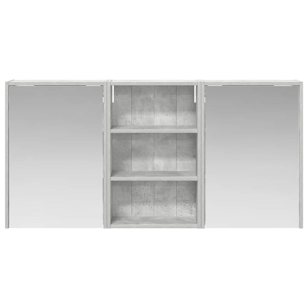 Badeværelsesskabsæt 3 pcs 126 x 16 x 62.5 cm Konstrueret træ