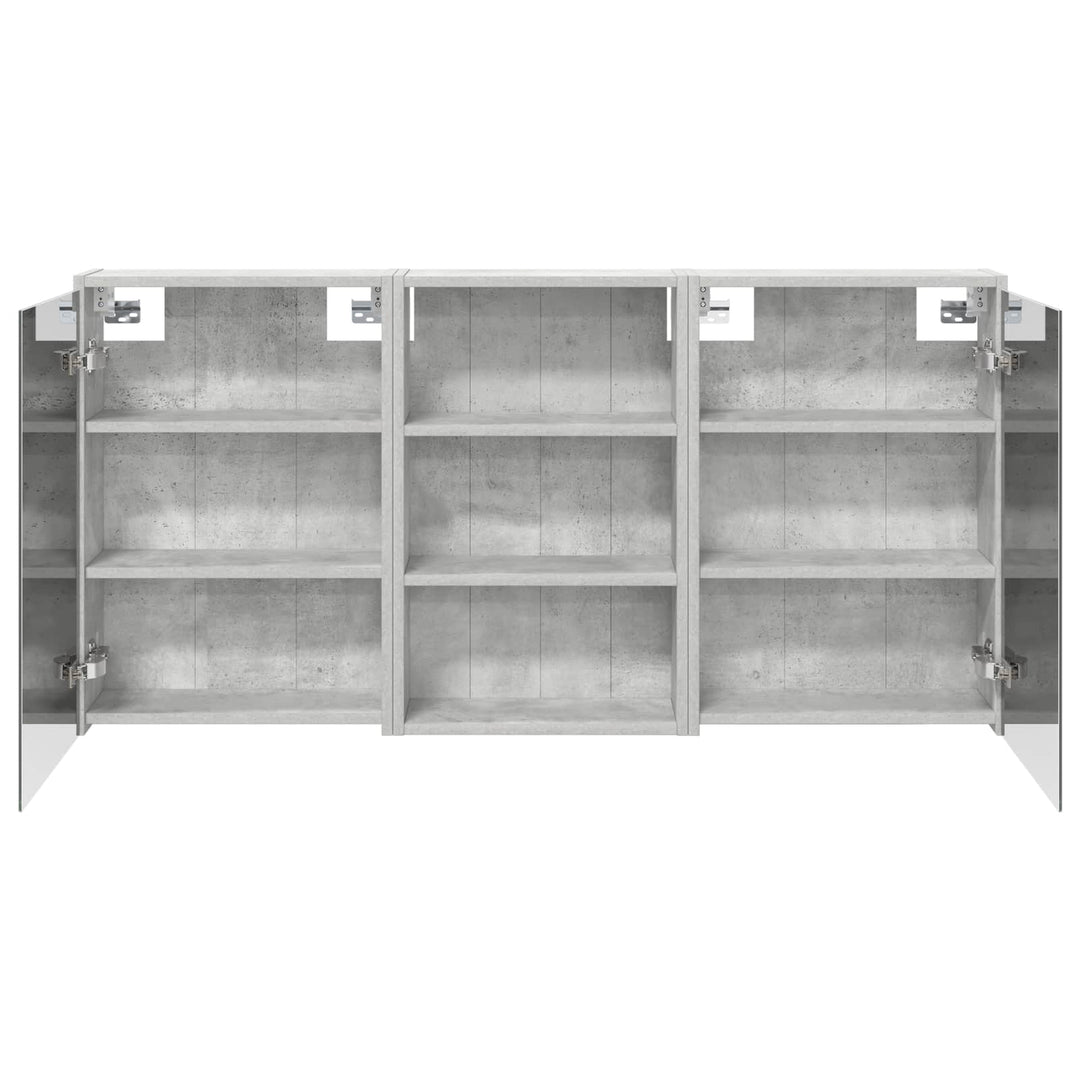 Badeværelsesskabsæt 3 pcs 126 x 16 x 62.5 cm Konstrueret træ
