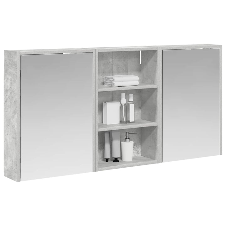 Badeværelsesskabsæt 3 pcs 126 x 16 x 62.5 cm Konstrueret træ