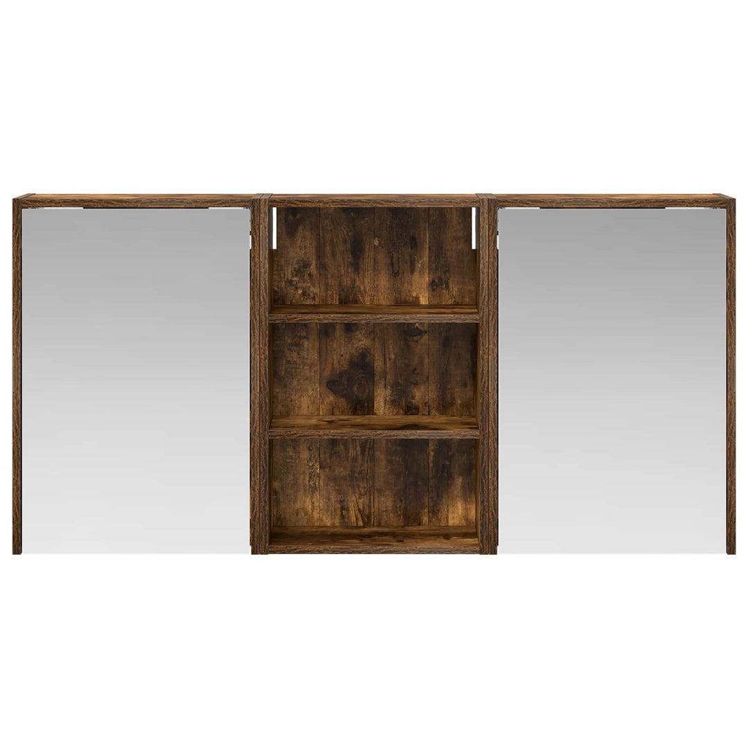 Badeværelsesskabsæt 3 stk. 126 x 16 x 62.5 cm Konstrueret træ