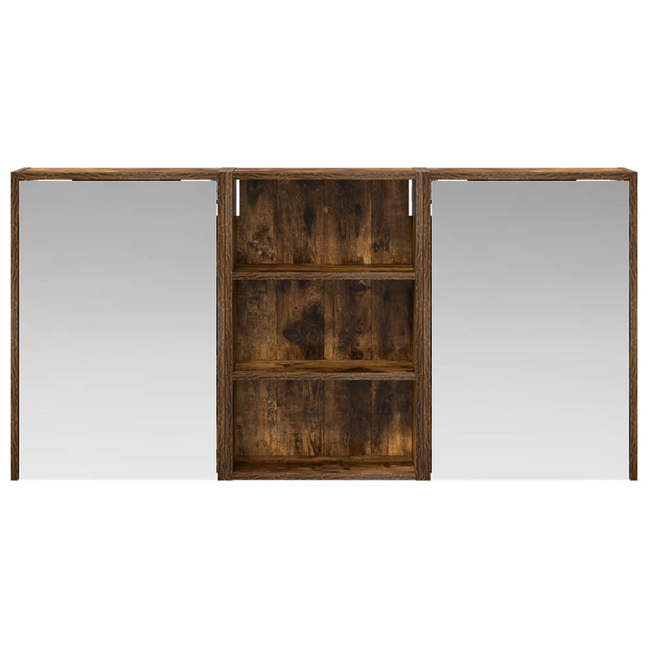Badeværelsesskabsæt 3 stk. 126 x 16 x 62.5 cm Konstrueret træ