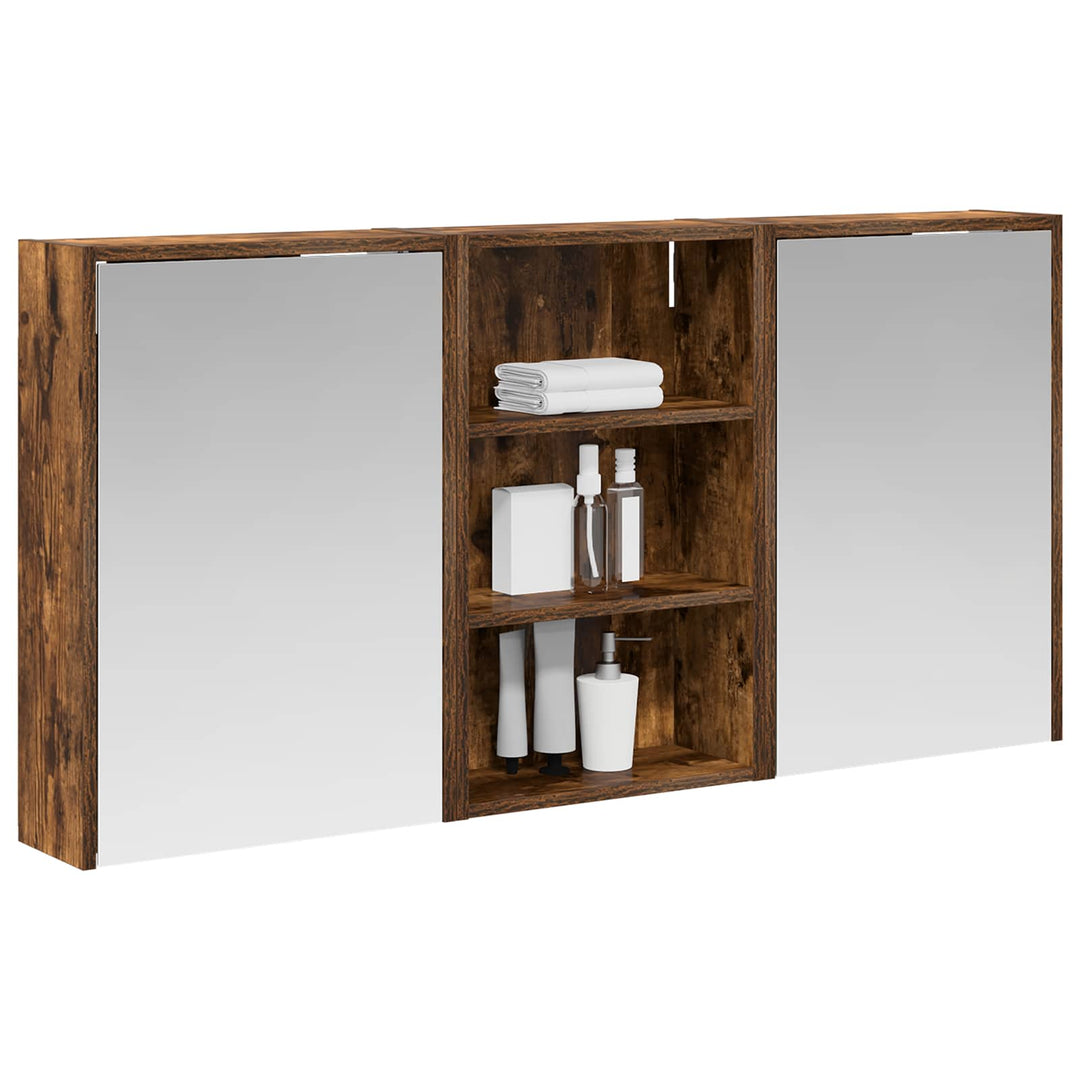 Badeværelsesskabsæt 3 stk. 126 x 16 x 62.5 cm Konstrueret træ