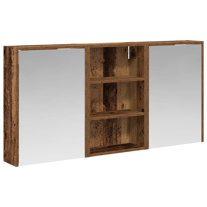 Badeværelsesskabsæt 3 pcs 126 x 16 x 62.5 cm Konstrueret træ