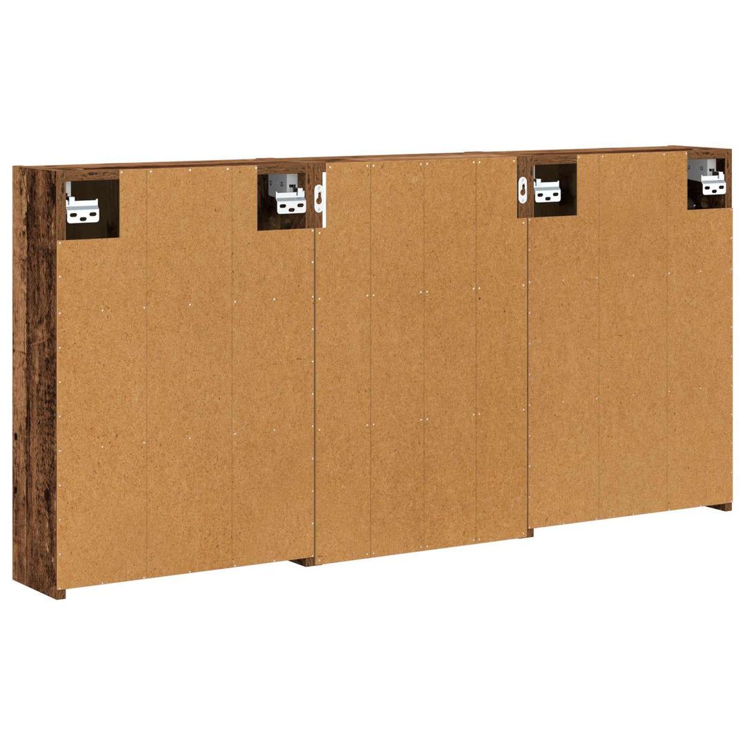 Badeværelsesskabsæt 3 pcs 126 x 16 x 62.5 cm Konstrueret træ