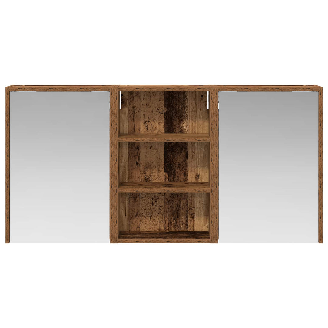 Badeværelsesskabsæt 3 pcs 126 x 16 x 62.5 cm Konstrueret træ