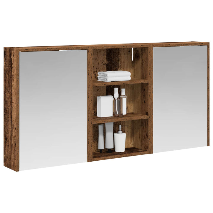 Badeværelsesskabsæt 3 pcs 126 x 16 x 62.5 cm Konstrueret træ