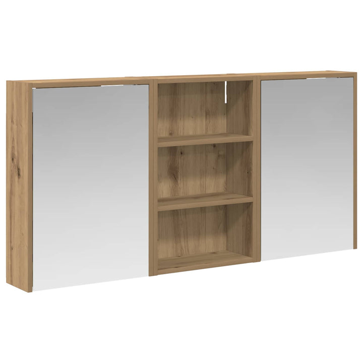 Badeværelsesskabsæt 3 pcs 126 x 16 x 62.5 cm Konstrueret træ