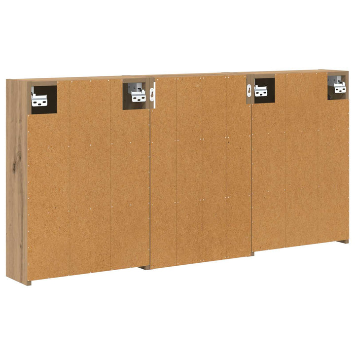 Badeværelsesskabsæt 3 pcs 126 x 16 x 62.5 cm Konstrueret træ