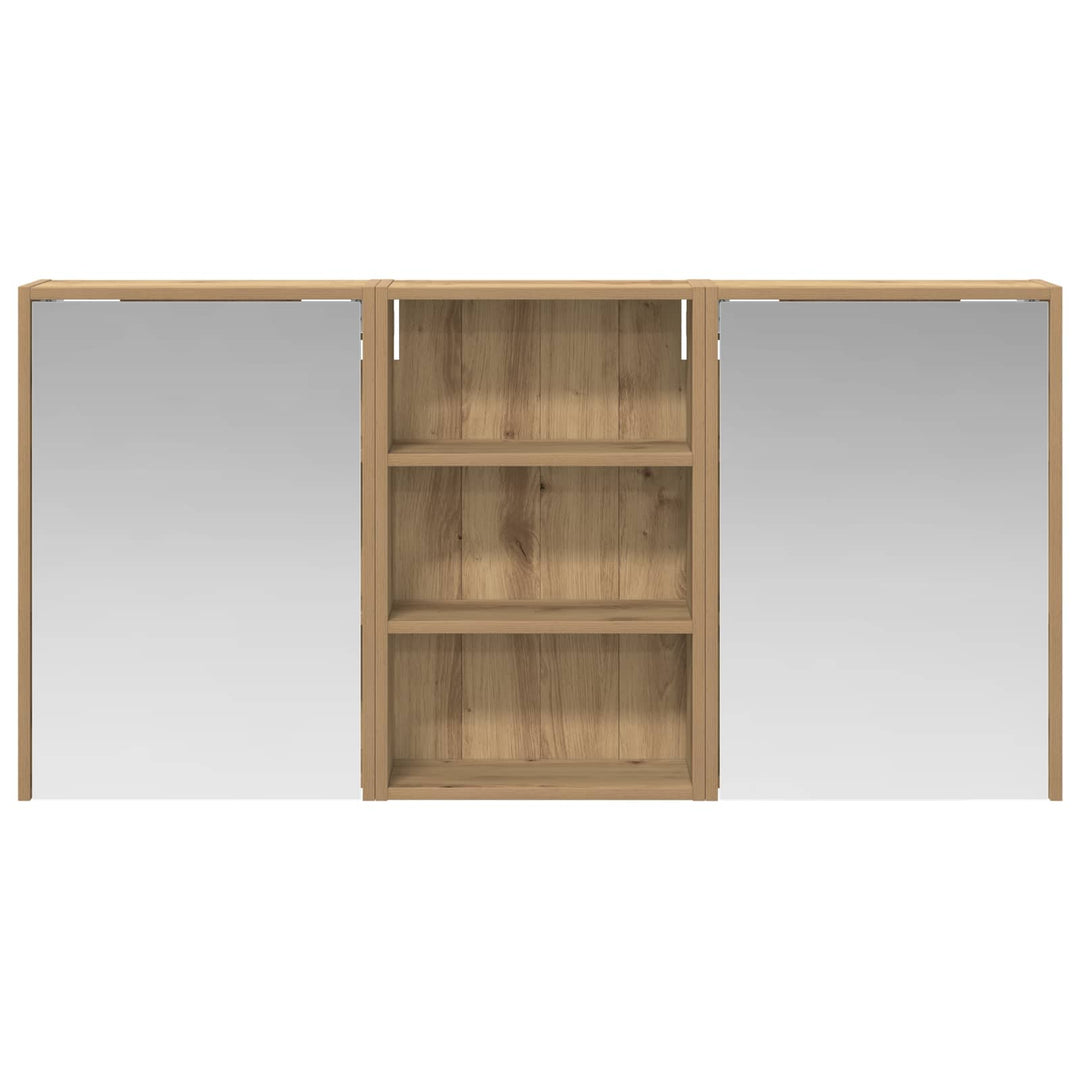 Badeværelsesskabsæt 3 pcs 126 x 16 x 62.5 cm Konstrueret træ