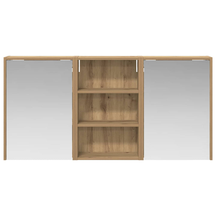 Badeværelsesskabsæt 3 pcs 126 x 16 x 62.5 cm Konstrueret træ
