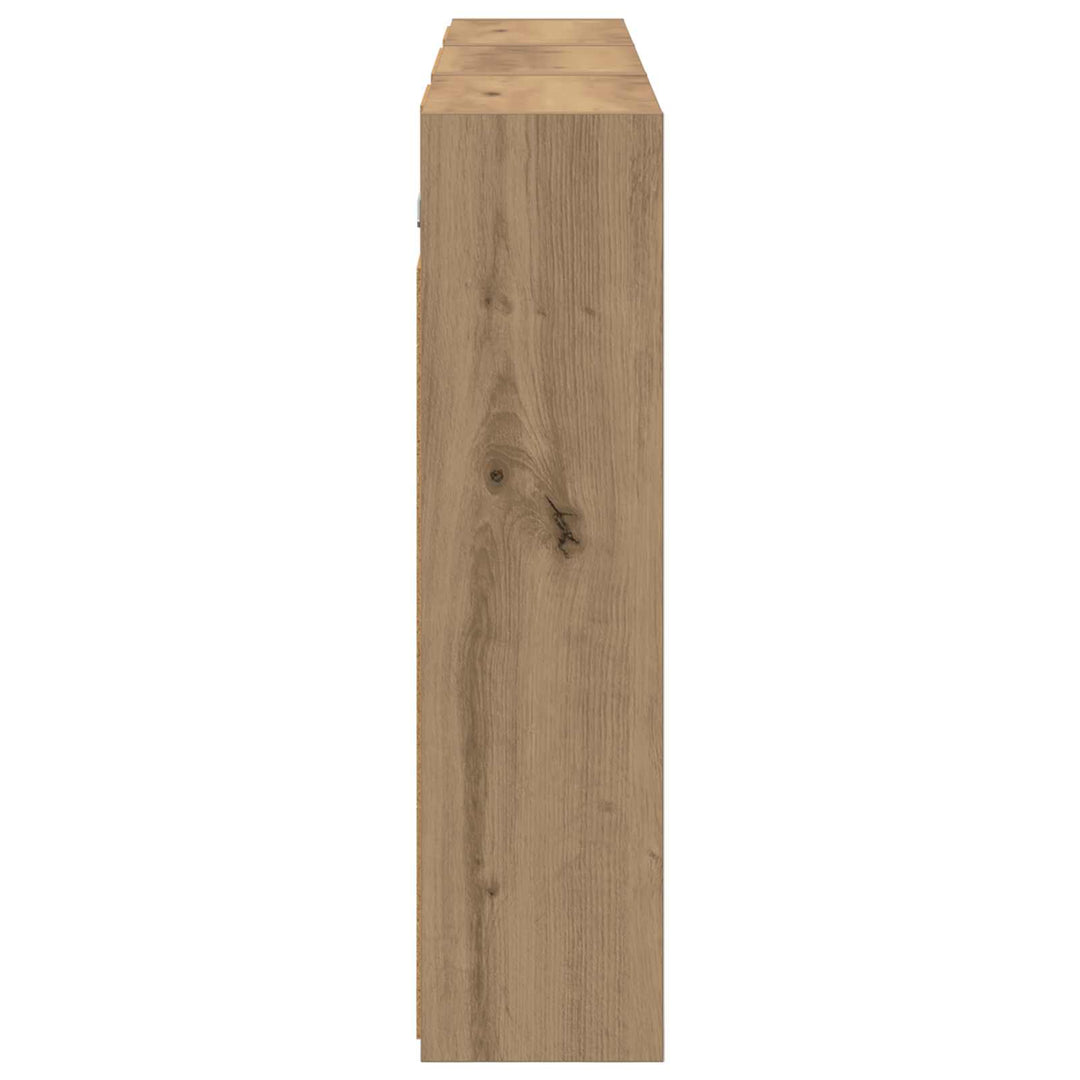 Badeværelsesskabsæt 3 pcs 126 x 16 x 62.5 cm Konstrueret træ