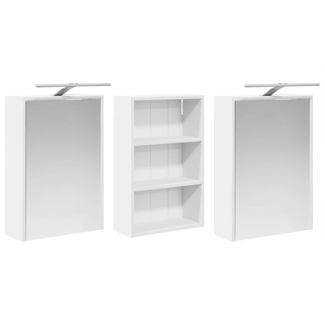 Badeværelsesskabsæt 3 pcs 126 x 16 x 62.5 cm Konstrueret træ