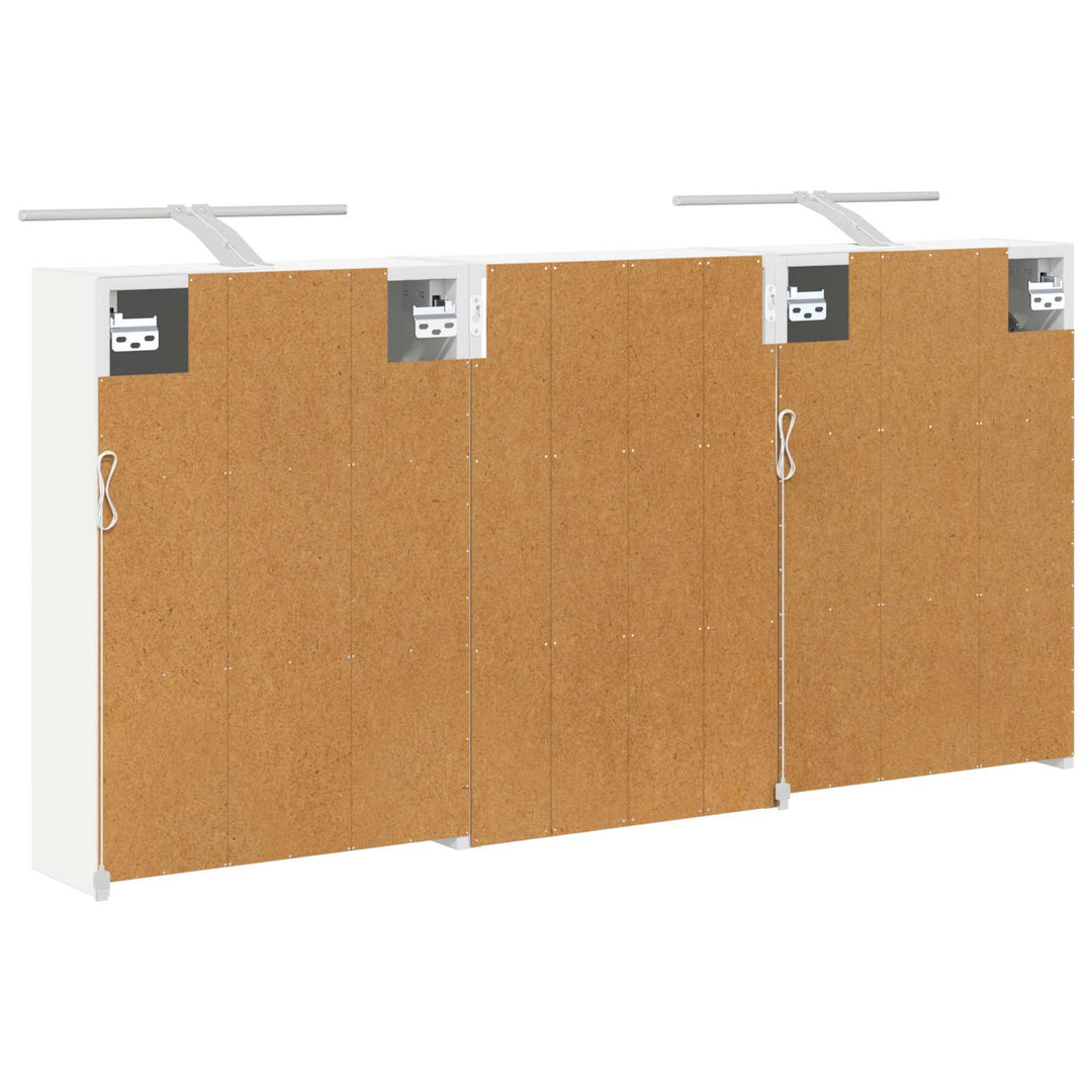 Badeværelsesskabsæt 3 pcs 126 x 16 x 62.5 cm Konstrueret træ