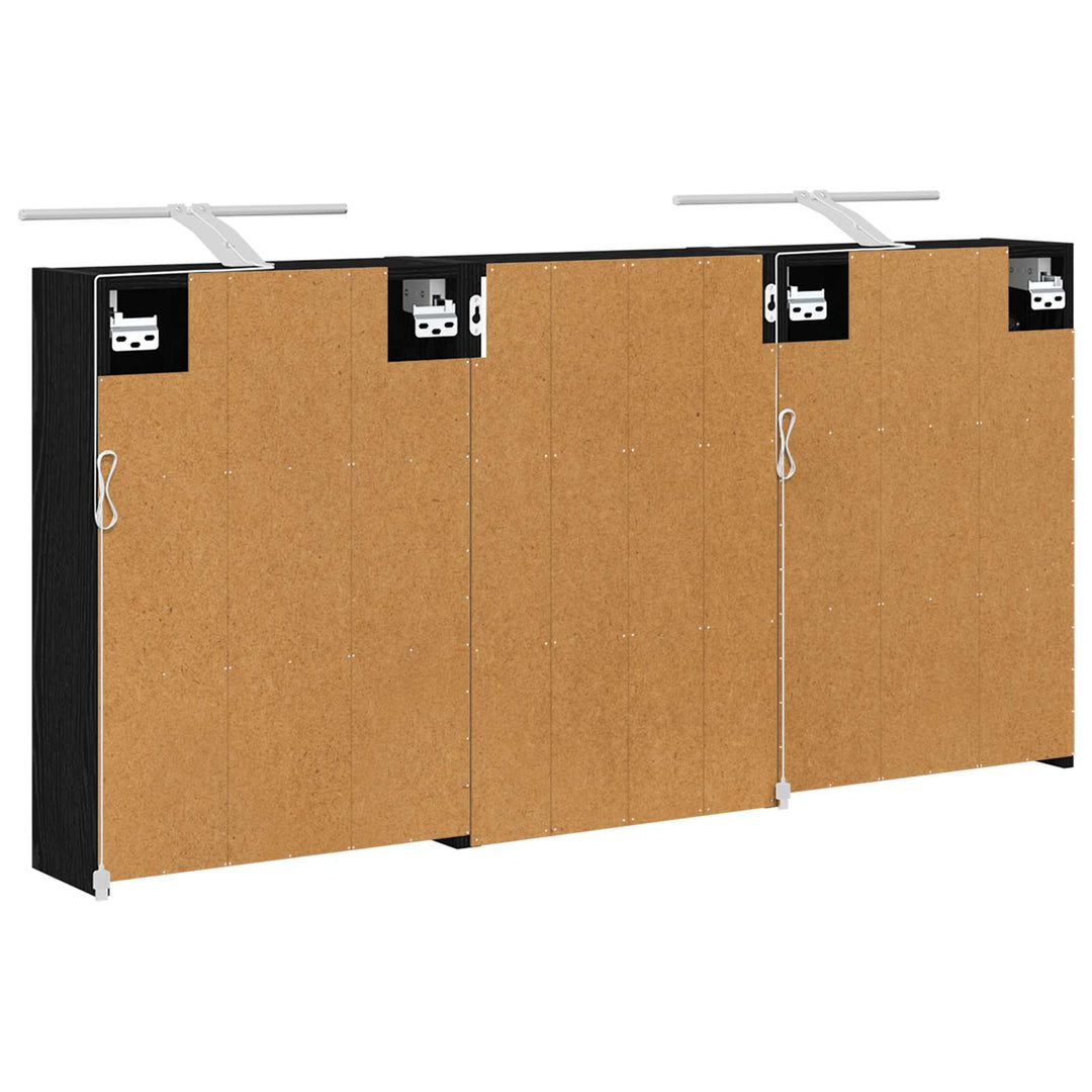 Badeværelsesskabsæt 3 pcs 126 x 16 x 62.5 cm Konstrueret træ