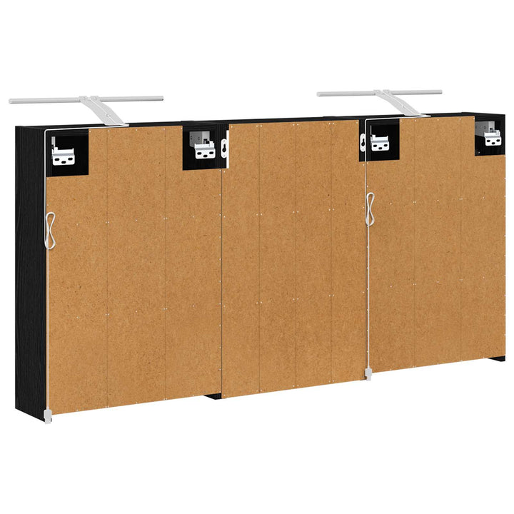 Badeværelsesskabsæt 3 pcs 126 x 16 x 62.5 cm Konstrueret træ