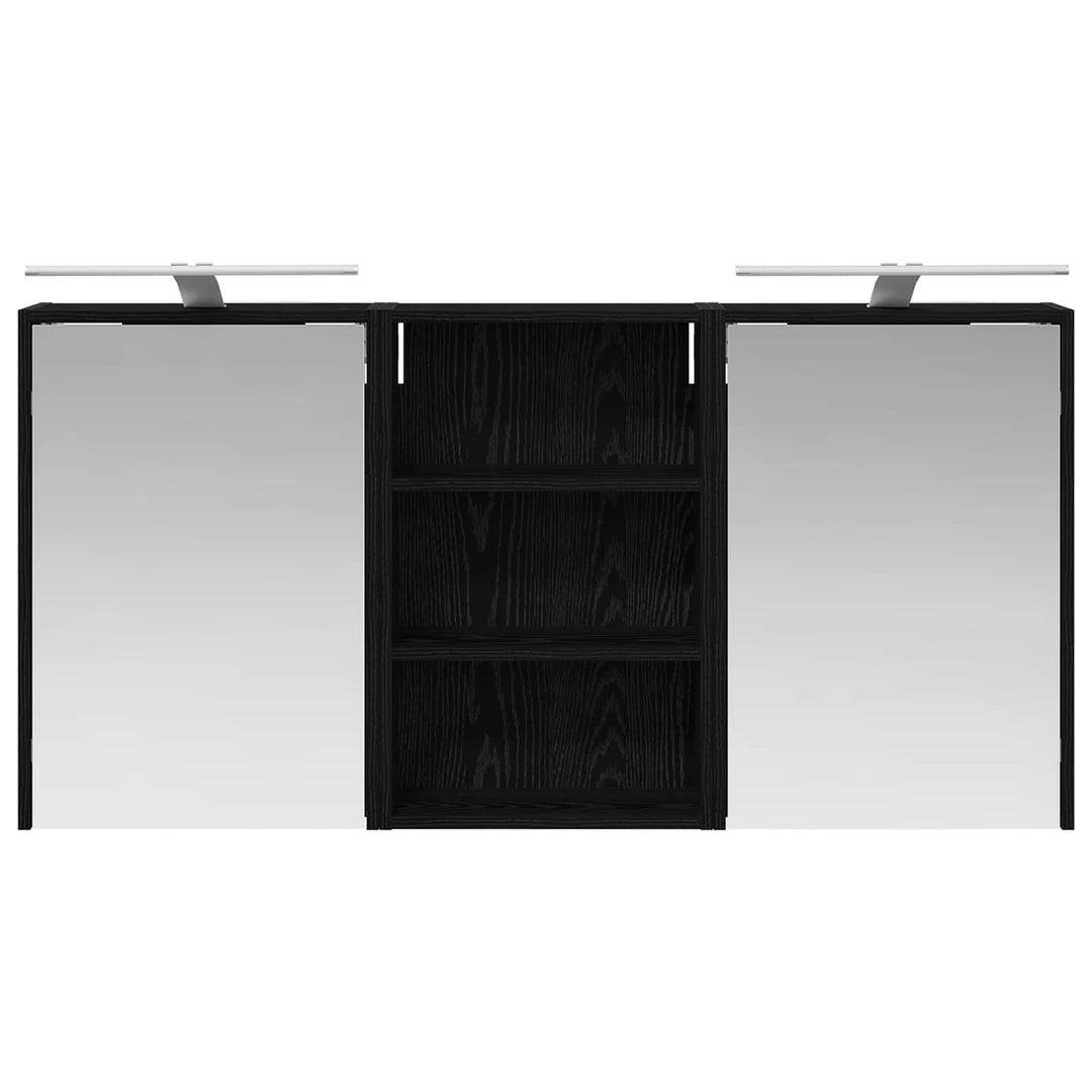 Badeværelsesskabsæt 3 pcs 126 x 16 x 62.5 cm Konstrueret træ