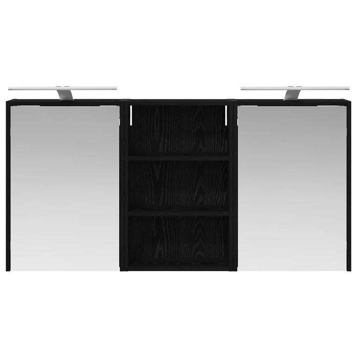 Badeværelsesskabsæt 3 pcs 126 x 16 x 62.5 cm Konstrueret træ