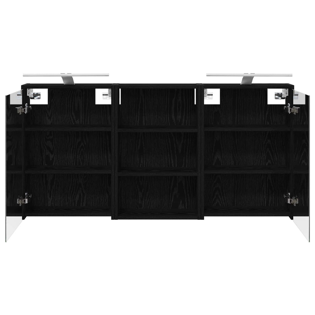 Badeværelsesskabsæt 3 pcs 126 x 16 x 62.5 cm Konstrueret træ