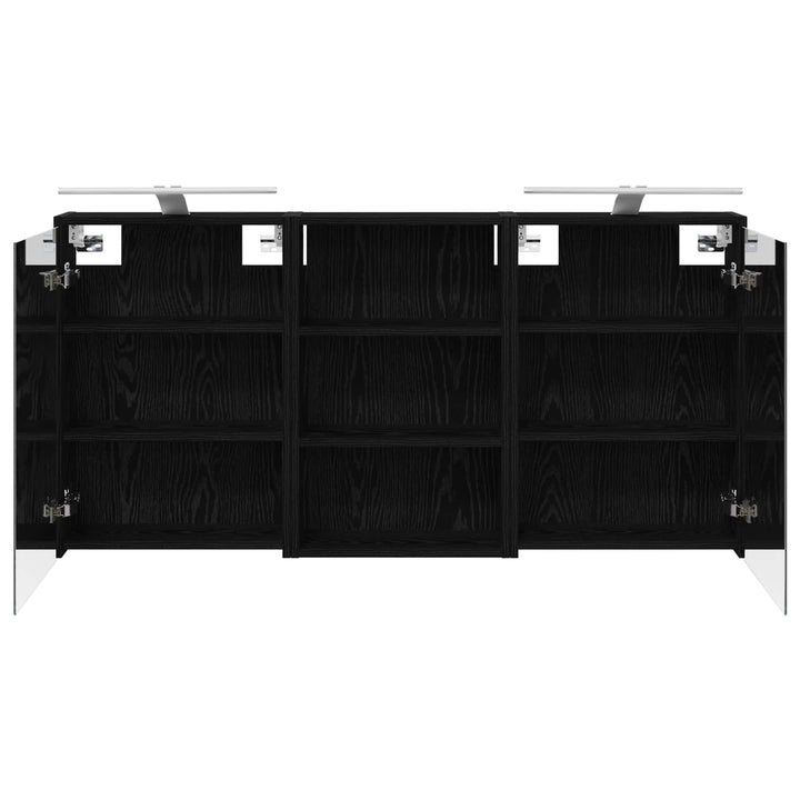 Badeværelsesskabsæt 3 pcs 126 x 16 x 62.5 cm Konstrueret træ