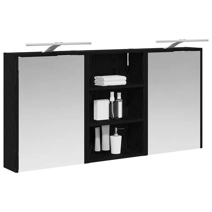 Badeværelsesskabsæt 3 pcs 126 x 16 x 62.5 cm Konstrueret træ