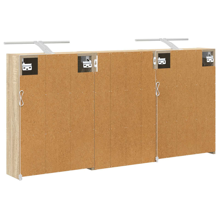 Badeværelsesskabsæt 3 pcs 126 x 16 x 62.5 cm Konstrueret træ