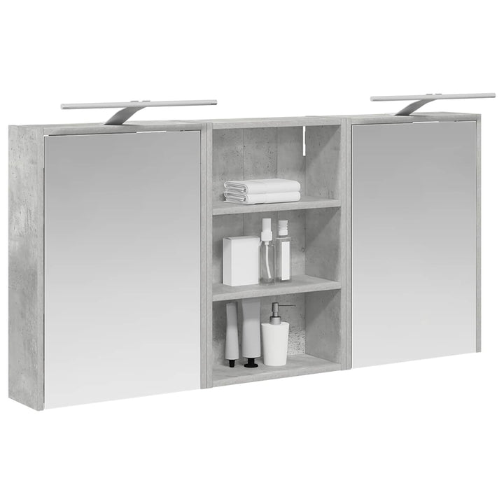 Badeværelsesskabsæt 3 pcs 126 x 16 x 62.5 cm Konstrueret træ