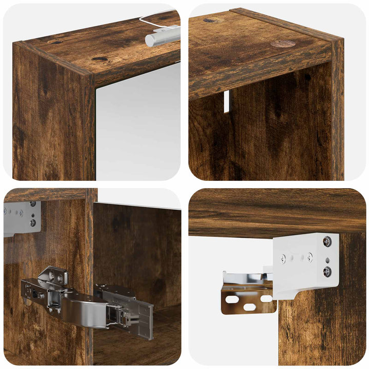 Badeværelsesskabsæt 3 pcs 126 x 16 x 62.5 cm Konstrueret træ