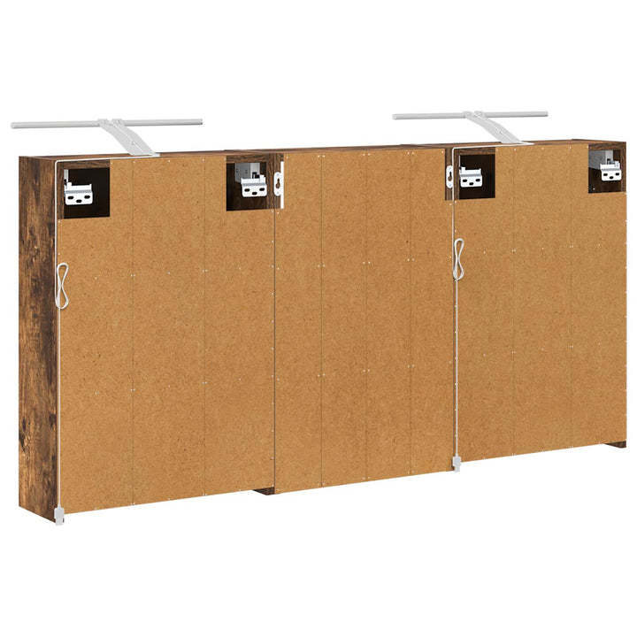Badeværelsesskabsæt 3 pcs 126 x 16 x 62.5 cm Konstrueret træ