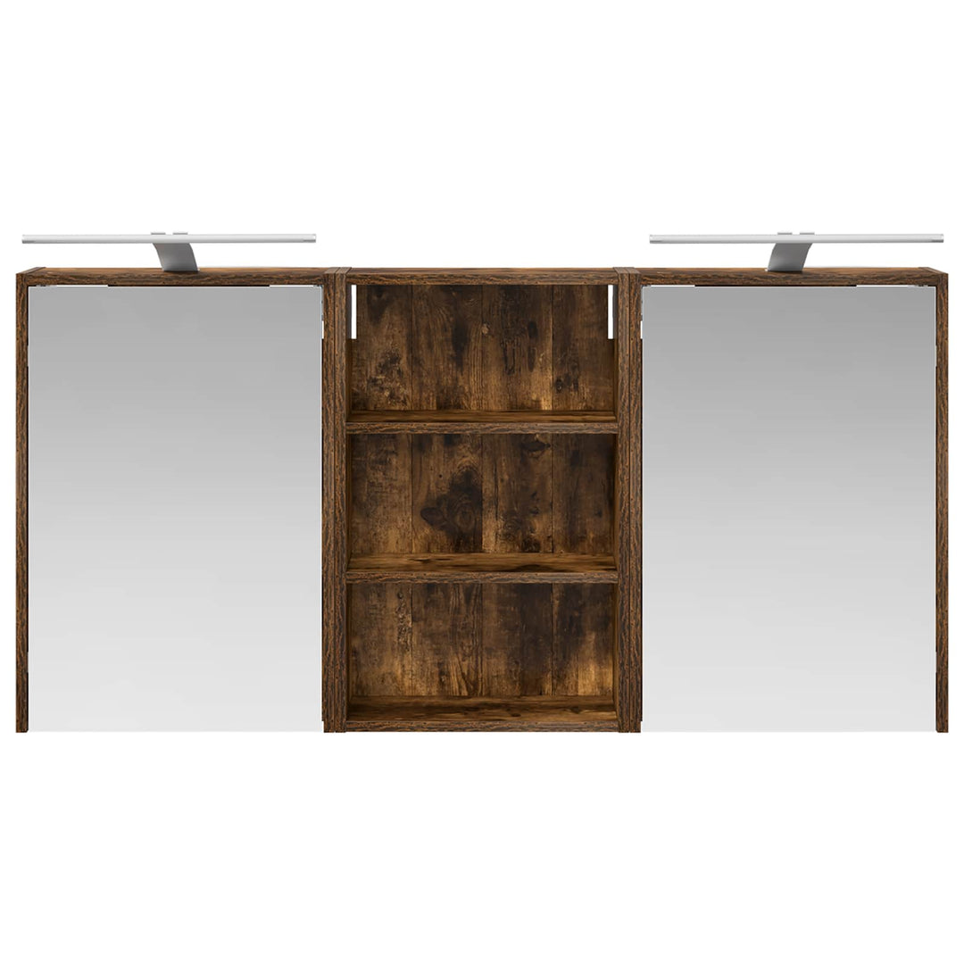 Badeværelsesskabsæt 3 pcs 126 x 16 x 62.5 cm Konstrueret træ