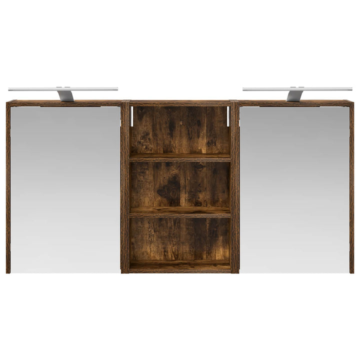 Badeværelsesskabsæt 3 pcs 126 x 16 x 62.5 cm Konstrueret træ