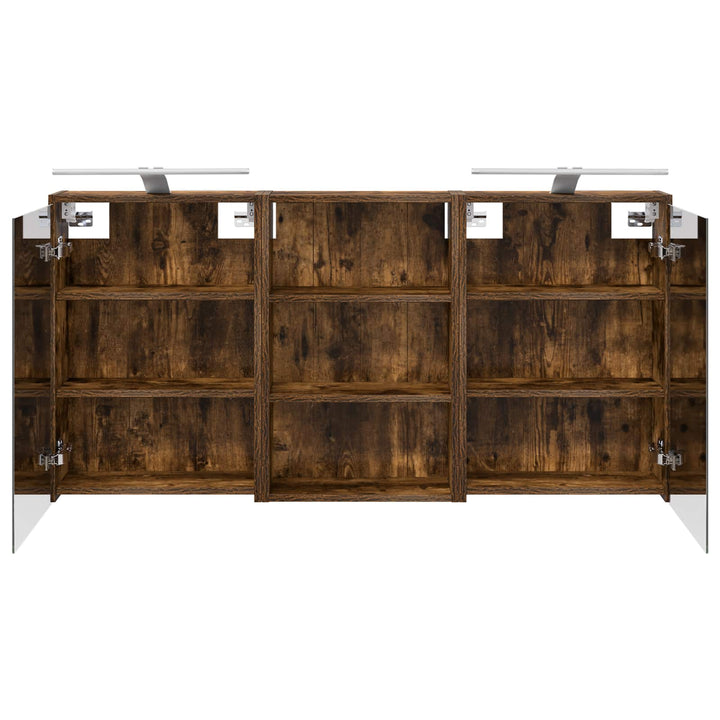 Badeværelsesskabsæt 3 pcs 126 x 16 x 62.5 cm Konstrueret træ