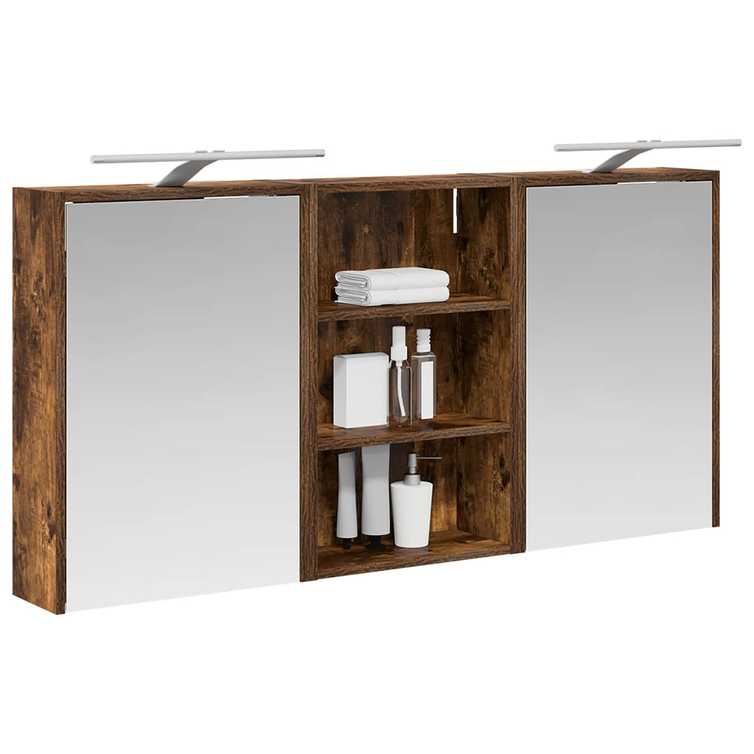Badeværelsesskabsæt 3 pcs 126 x 16 x 62.5 cm Konstrueret træ