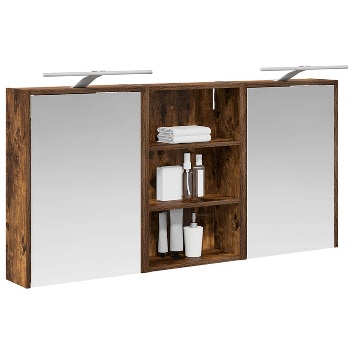 Badeværelsesskabsæt 3 pcs 126 x 16 x 62.5 cm Konstrueret træ