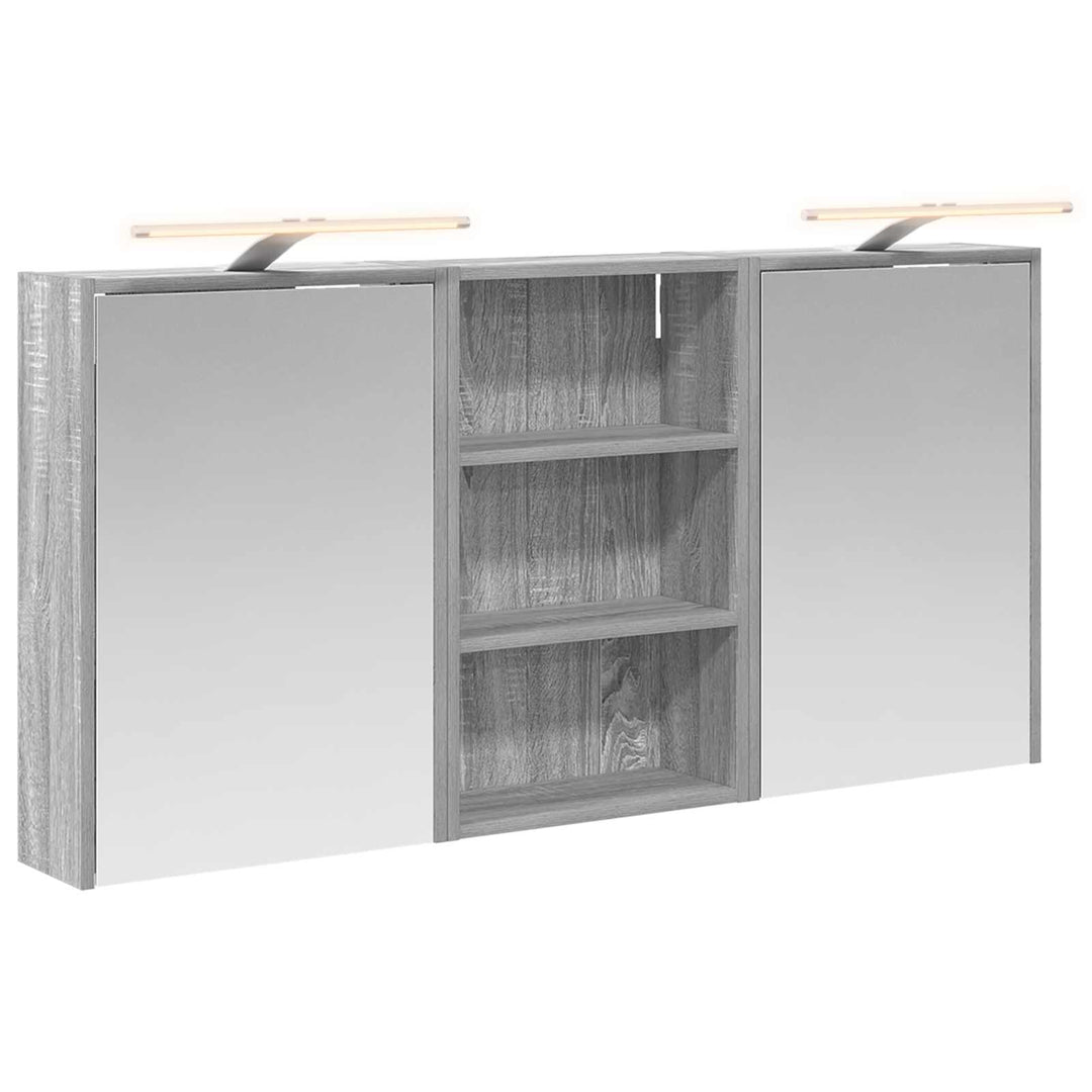 Badeværelsesskabsæt 3 pcs 126 x 16 x 62.5 cm Konstrueret træ