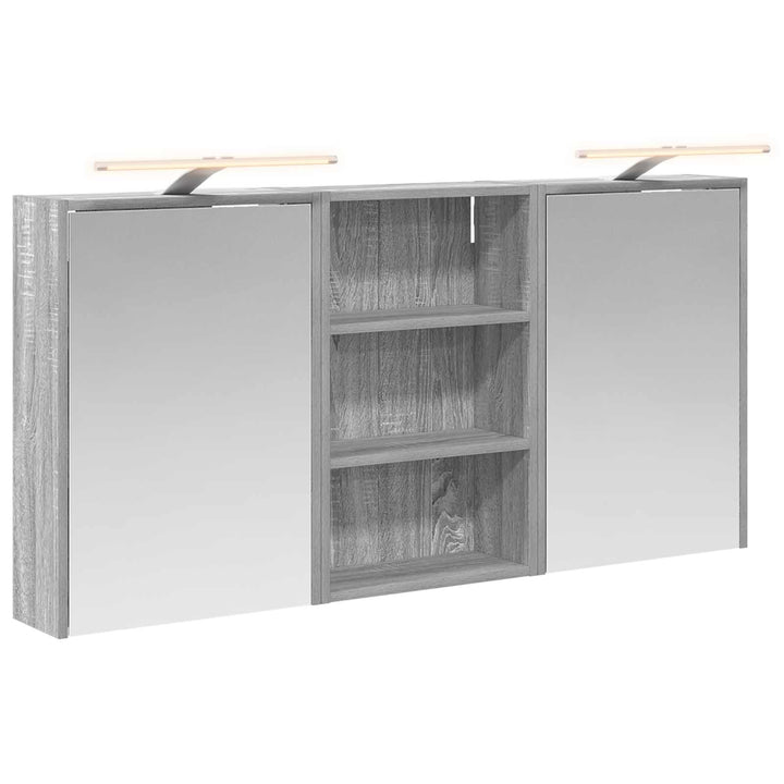 Badeværelsesskabsæt 3 pcs 126 x 16 x 62.5 cm Konstrueret træ