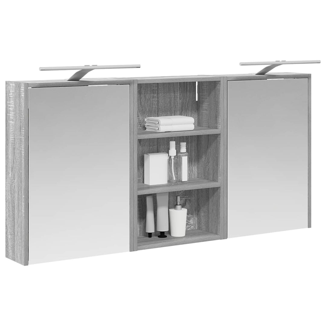Badeværelsesskabsæt 3 pcs 126 x 16 x 62.5 cm Konstrueret træ