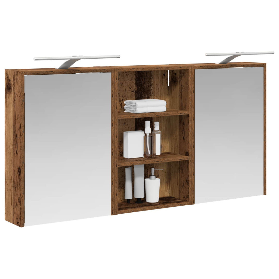 Badeværelsesskabsæt 3 pcs 126 x 16 x 62.5 cm Konstrueret træ