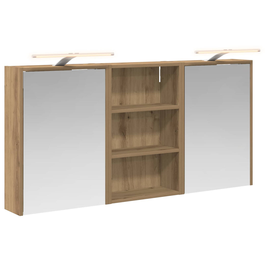 Badeværelsesskabsæt 3 pcs 126 x 16 x 62.5 cm Konstrueret træ