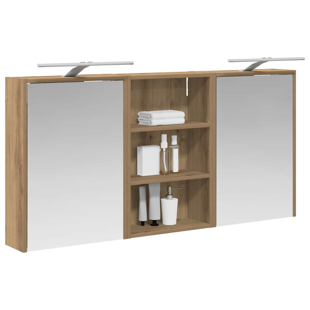 Badeværelsesskabsæt 3 pcs 126 x 16 x 62.5 cm Konstrueret træ