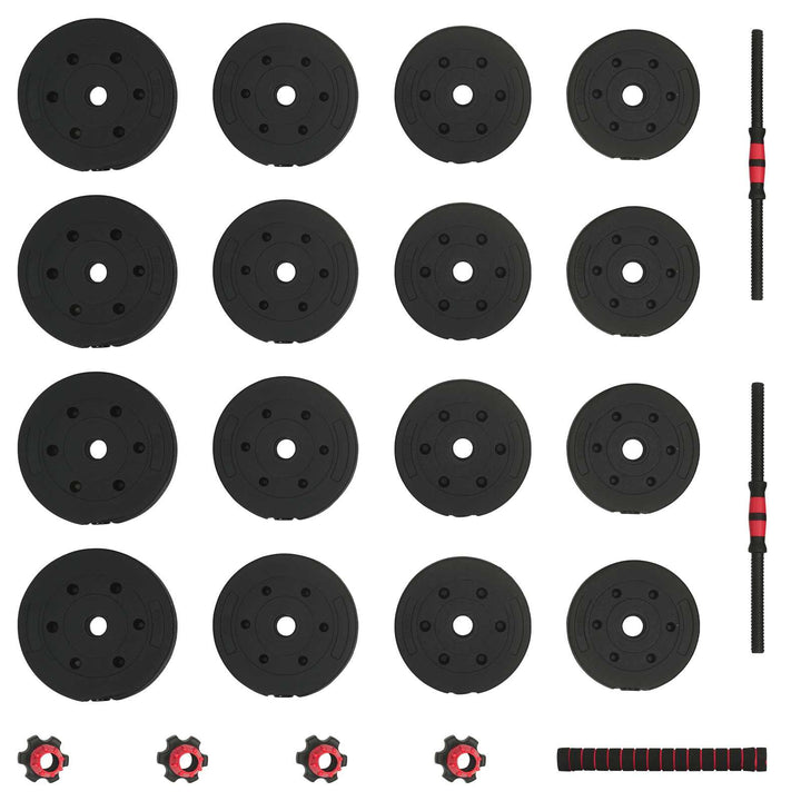 2-i-1 Håndvægt Sæt 30kg Sort og rød Cement og jernsand