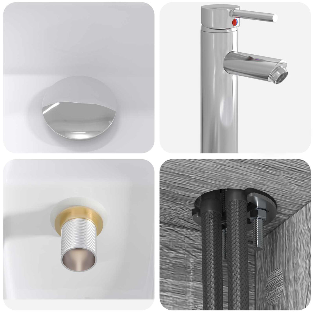 Badeværelsesmøbel sæt 2 pcs Grå Sonoma Konstrueret træ