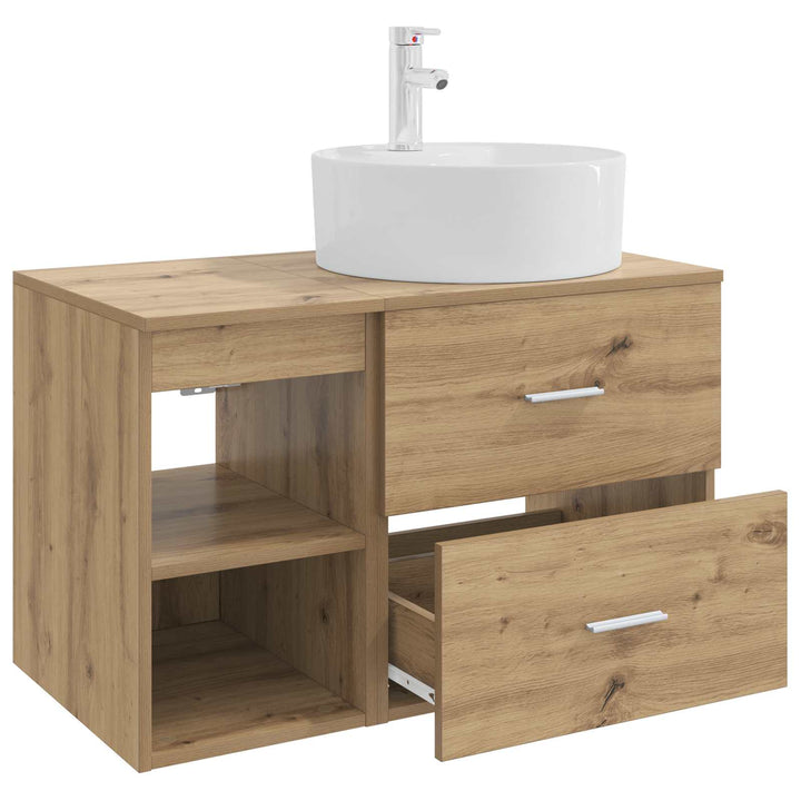 Badeværelsesmøbel sæt 2 pcs Artisan-eg Konstrueret træ