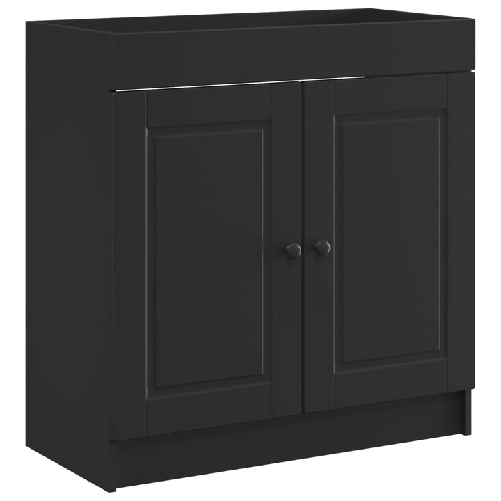Badeværelsesmøbel sæt Sort 56 x 37,5 x 81 cm Konstrueret træ