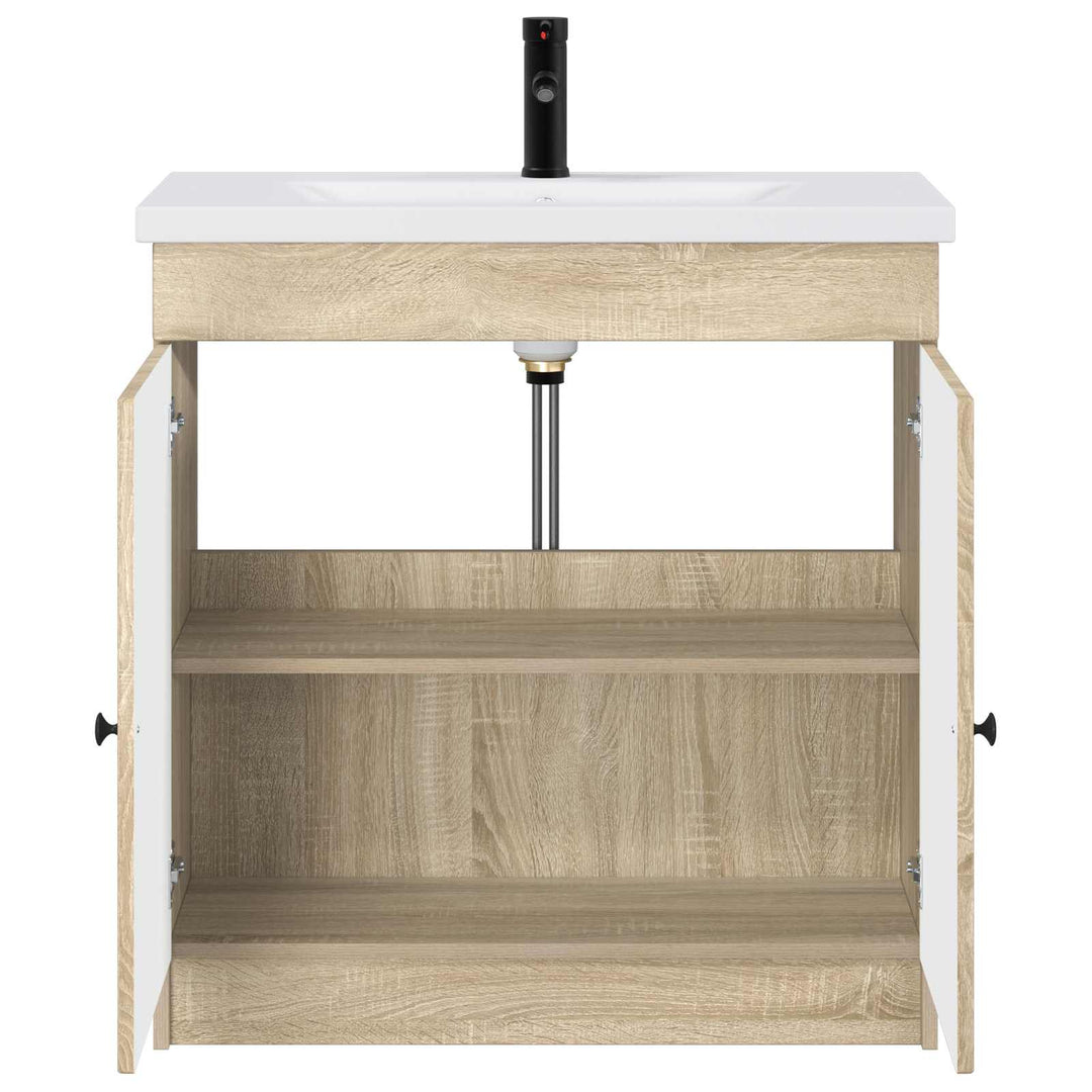 Badeværelsesmøbel sæt Sonoma-eg 56 x 37,5 x 81 cm