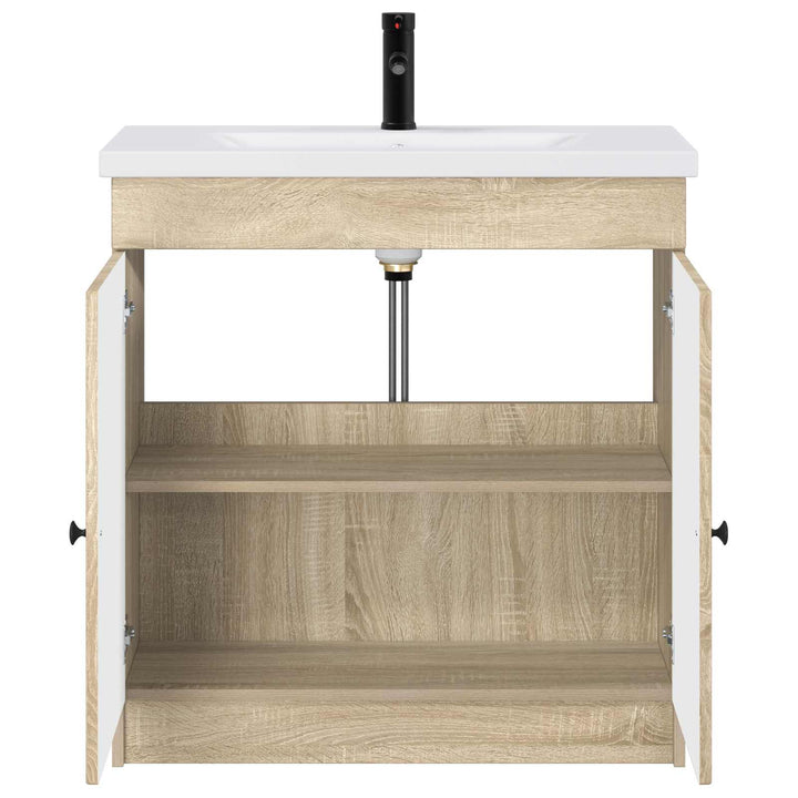 Badeværelsesmøbel sæt Sonoma-eg 78,5 x 37,5 x 81 cm