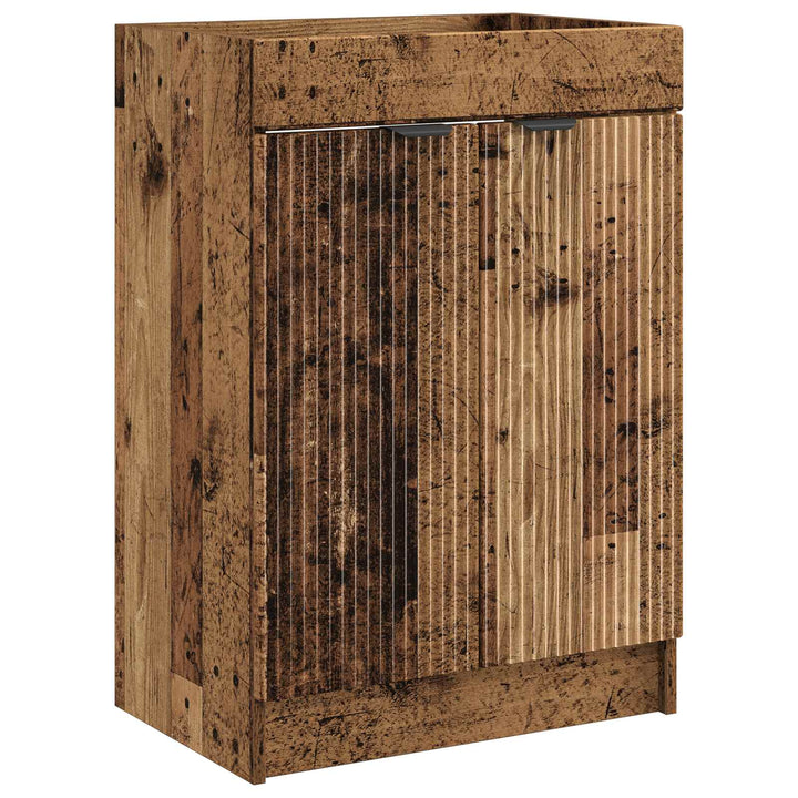 Badeværelsesmøbel sæt Gammelt træ 56 x 37,5 x 81 cm